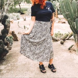 Wrap leopard skirt